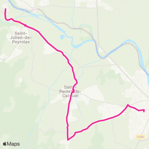 UGGO Mobilités Pont St Esprit-St Julien de Peyrolas map