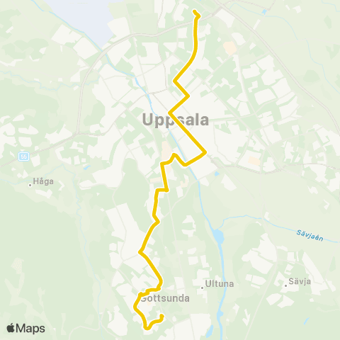 UL Uppsala Fredrika Bremersgatan—Uppsala Cellovägen map