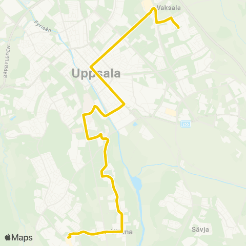 UL Uppsala Timjansgatan—Uppsala Gottsunda Torg map