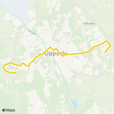 UL Uppsala Södra Slavstavägen—Uppsala Säves Väg map