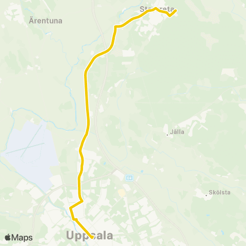 UL Storvreta Lingonvägen—Uppsala Centralstationen map