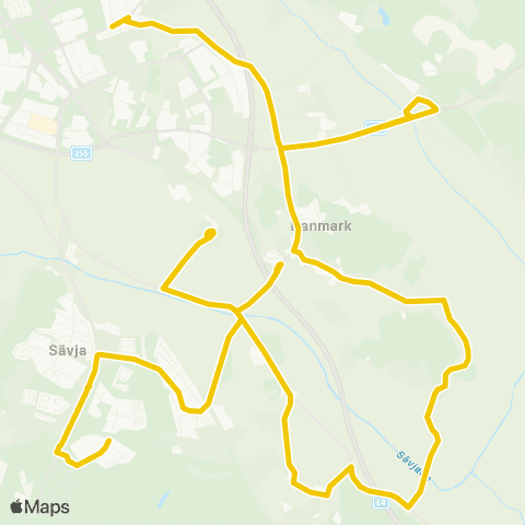 UL Danmarks Skola—Gunsta Vändslinga map