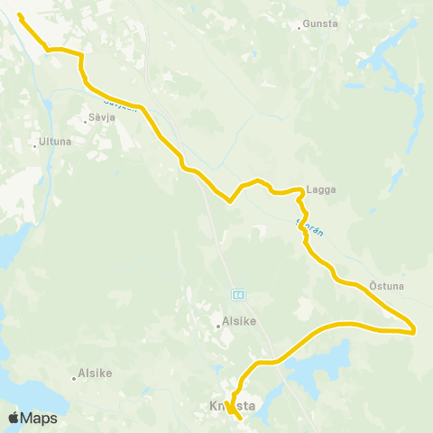 UL Knivsta Station—Lagga Vägskäl map
