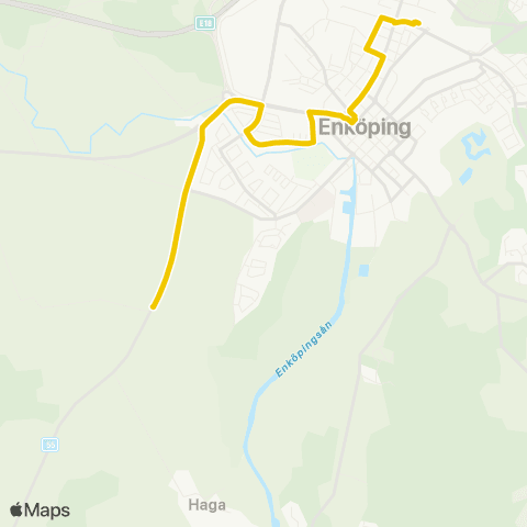 UL Haga Vändslinga—Enköping Station map