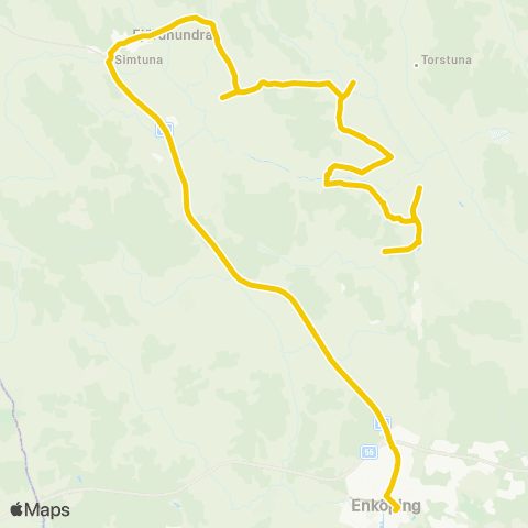 UL Fängebo—Enköping Östra Ringgatan map