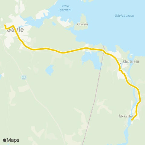 UL Älvkarleby Kraftverk—Gävle Vasaskolan map