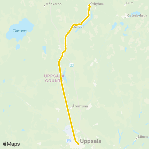 UL Björklinge Södra—Örbyhus Station map