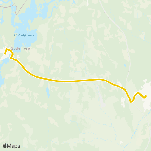 UL Söderfors Bruksskolan—Tierp Station map