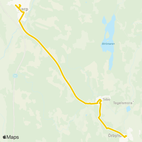 UL Örbyhus Skola—Tierp Station map