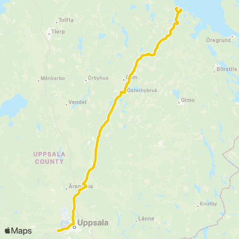 UL Uppsala Stenhagens Köpcentrum—Forsmarks Kraftverk 3 map