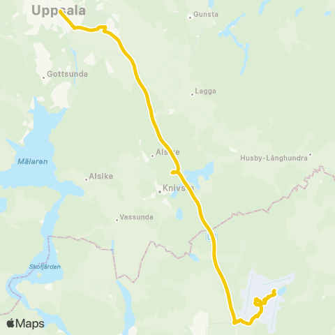 UL Arlanda Halmsjön—Uppsala Centralstationen map