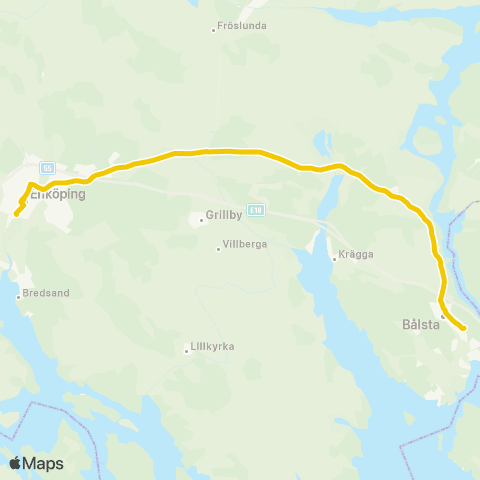 UL Bålsta Station—Enköping Lasarettet map