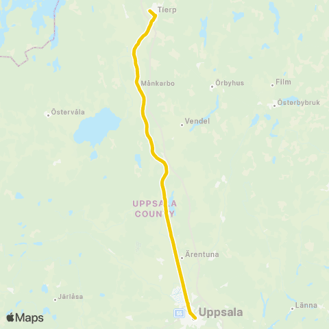 UL Tierp Station—Uppsala Centralstationen map