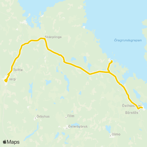 UL Skärplinge Bussterminal—Östhammar Busstation map