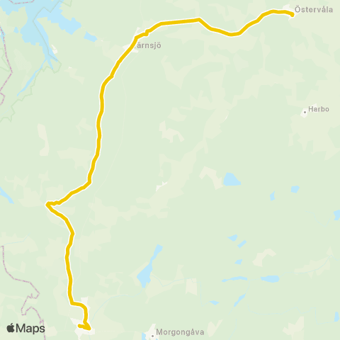 UL Östervåla Busstation—Tärnsjö Fridhemsvägen map