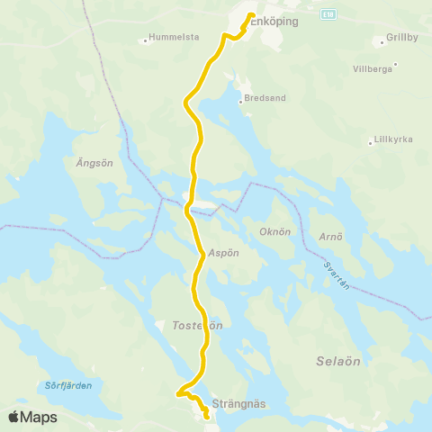 UL Enköping Station—Strängnäs Station map