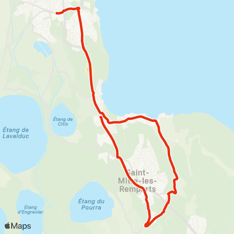 Ulysse St Mitre Varage - Istres Daudet Allô le bus map