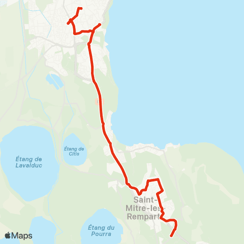 Ulysse St Mitre Juverdes Bis - Istres Allô le bus map