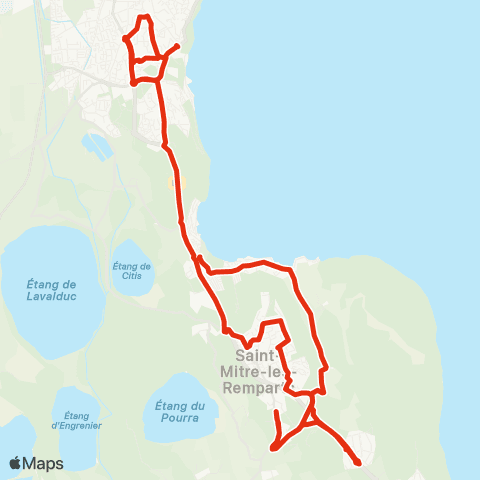 Ulysse Istres - St Mitre Foyer 3ème âge Allô le bus map