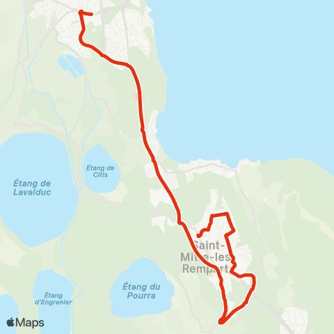 Ulysse Istres Daudet - St Mitre Foyer 3ème âge Allô le bus map