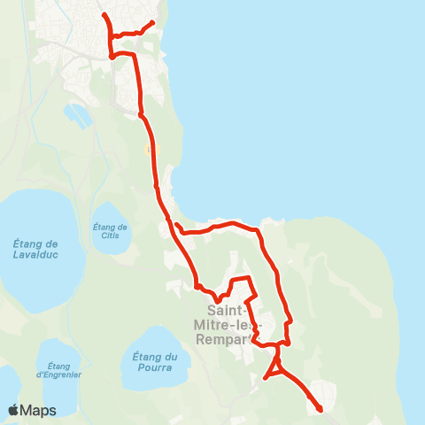 Ulysse Istres Lycées - St Mitre Vivaldi Allô le bus map