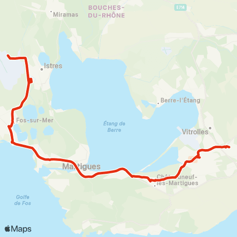 Ulysse Scolaires CFAI Istres Vitrolles map