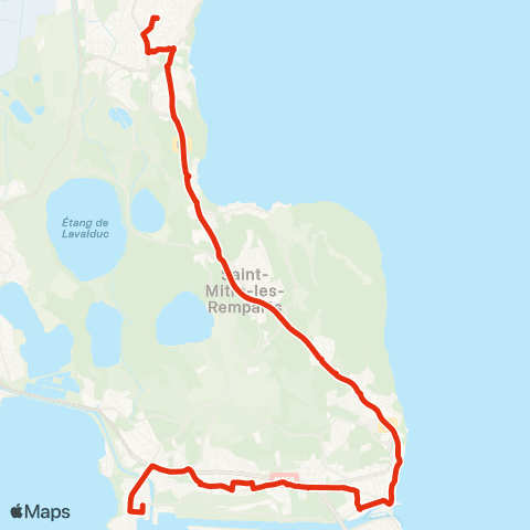 Ulysse Scolaires Port de Bouc SNCF - Istres PEM map