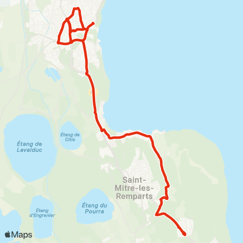 Ulysse Istres - St Mitre ZAC des Etangs Allô le bus map