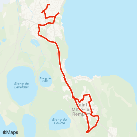 Ulysse St Mitre Emplaniers - Istres Allô le bus map