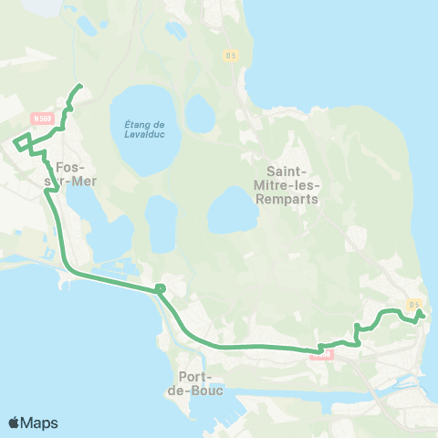 Ulysse Scolaires Martigues Langevin - Port de Bouc - Fos map