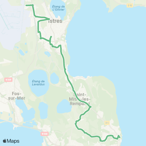 Ulysse Scolaires Martigues Langevin - Istres Bayanne map