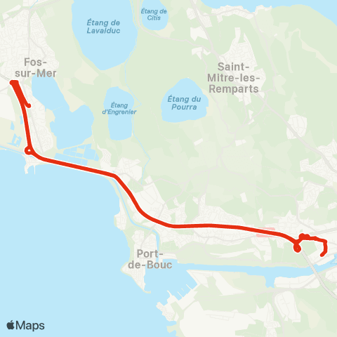 Ulysse Scolaires Port de Bouc Jean Moulin - Istres Boucasson map