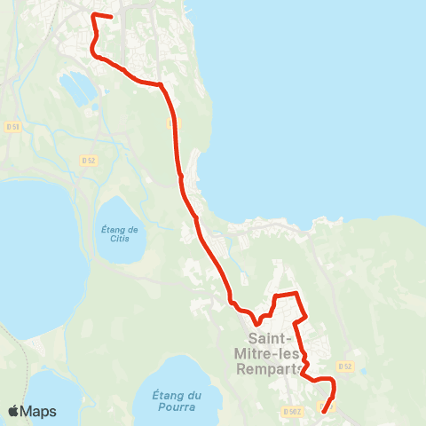 Ulysse St Mitre Juverdes Bis - Istres Daudet Allô le bus map