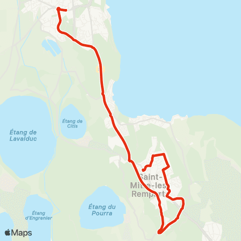 Ulysse Istres Daudet - St Mitre Foyer 3ème âge Allô le bus map