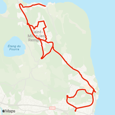 Ulysse Martigues - St Mitre Massane Plage Allô le bus map