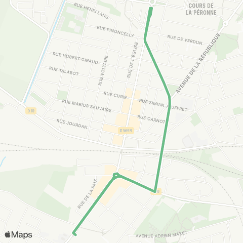 Ulysse Scolaires Navette Coeur de Ville Miramas map