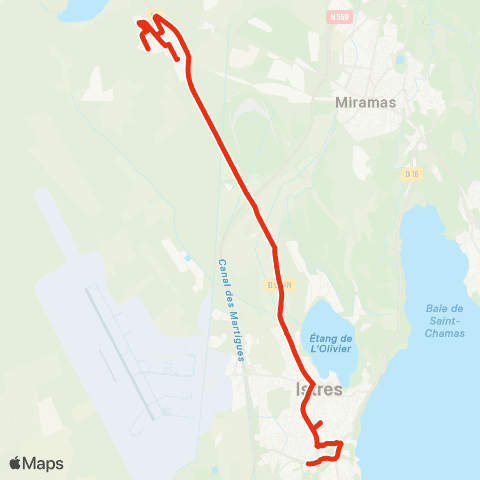 Ulysse Scolaires Circuit Entressen map