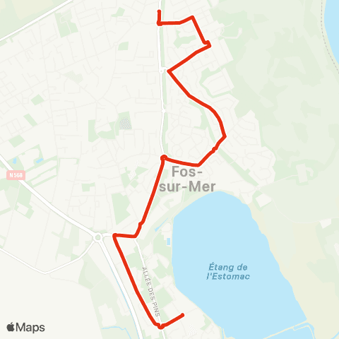 Ulysse Scolaires Circuit Jonquière - d'Arbaud map