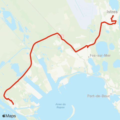 Ulysse Scolaires Circuit Istres - Port Saint Louis map