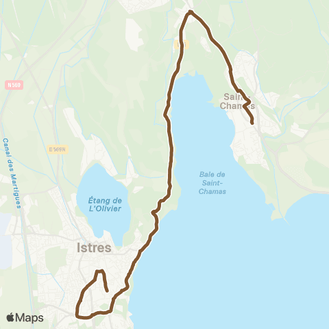 Ulysse Istres Saint Chamas map