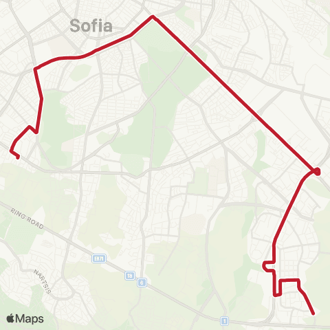 Център за градска мобилност УМБАЛ СВ. АННА - Ж.К. ГОЦЕ ДЕЛЧЕВ - УМБАЛ СВ. АННА map