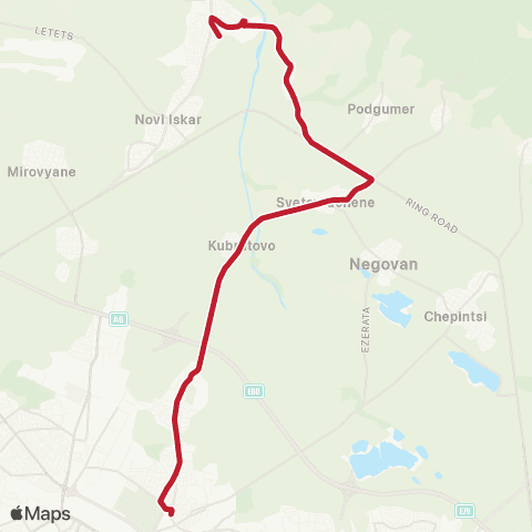 Център за градска мобилност ГАРА КУРИЛО - АВТОСТАНЦИЯ ОРЛАНДОВЦИ - ГАРА КУРИЛО map