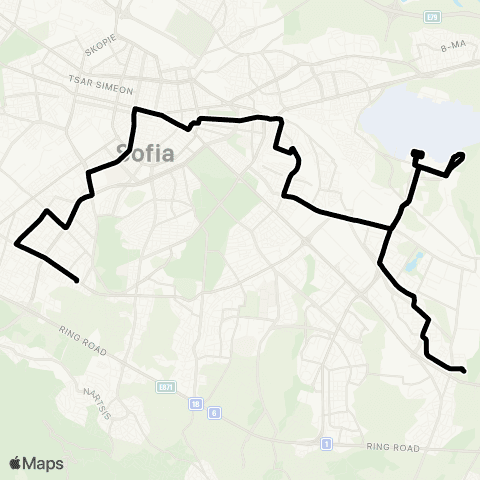 Център за градска мобилност Ж.К. ДРУЖБА-2 - Ж.К. ГОЦЕ ДЕЛЧЕВ - Ж.К. ДРУЖБА-2 map