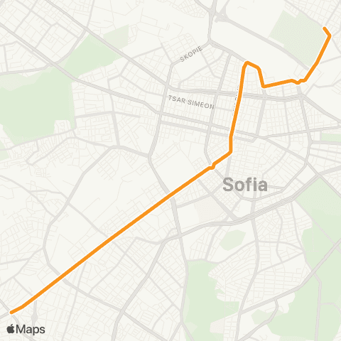 Център за градска мобилност Кв. Орландовци - Ж.К. Бъкстон - Кв. Орландовци map