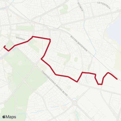 Център за градска мобилност АВТОБАЗА ИСКЪР - Ул. Ген. Гурко - АВТОБАЗА ИСКЪР map