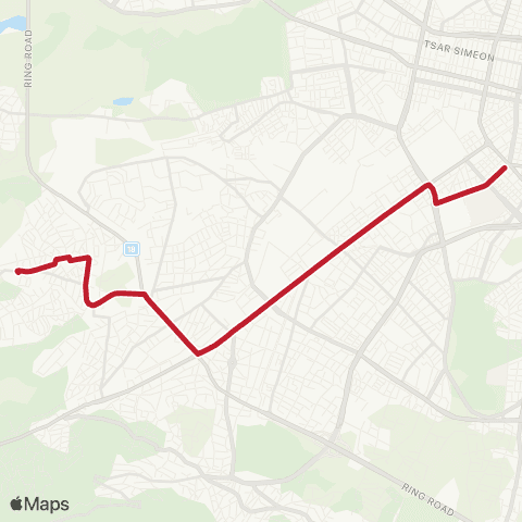 Център за градска мобилност КВ. ГОРНА БАНЯ - БУЛ. НИКОЛА ПЕТКОВ - КВ. ГОРНА БАНЯ map