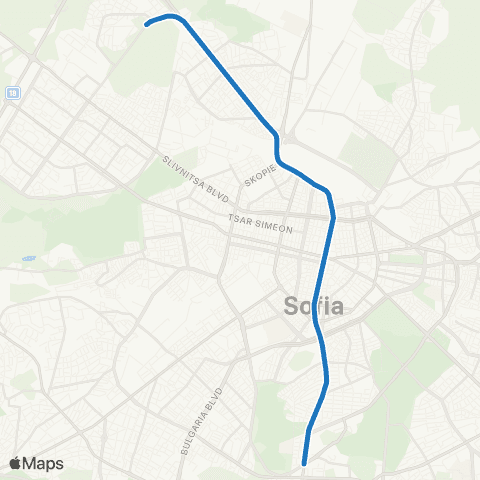 Център за градска мобилност Витоша - Летище София - Витоша map