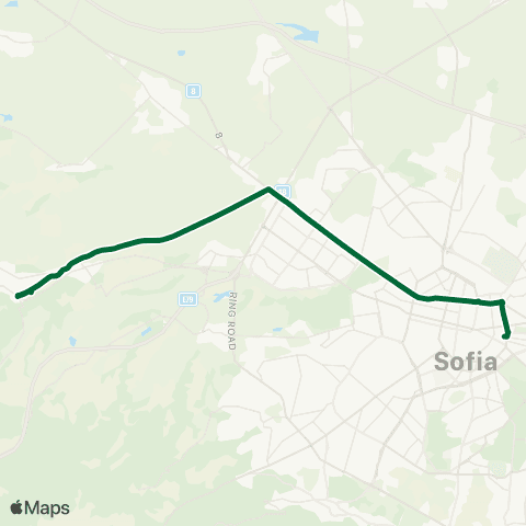 Център за градска мобилност УЛ. ВАСИЛ КЪНЧЕВ - АВТОСТАНЦИЯ БАНКЯ - УЛ. ВАСИЛ КЪНЧЕВ map