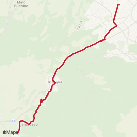 Център за градска мобилност МЕТРОСТАНЦИЯ МИЗИЯ - С. МЪРЧАЕВО-ТОЛУМСКА МАХАЛА - МЕТРОСТАНЦИЯ МИЗИЯ map