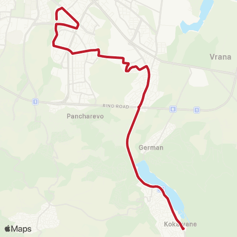 Център за градска мобилност КОКАЛЯНСКО ХАНЧЕ - ПО ЖЕЛАНИЕ - КОКАЛЯНСКО ХАНЧЕ map